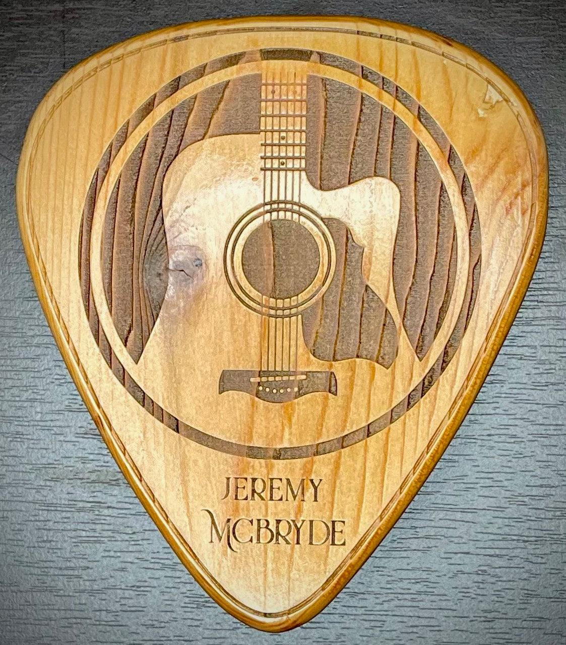 Cedar Wood Guitar Pick Wall Decor