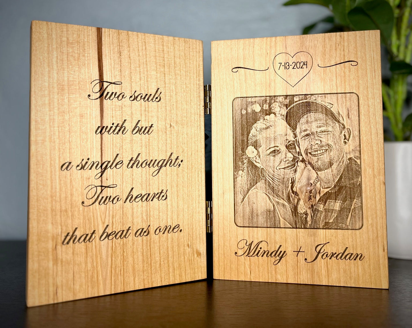 Personalized Wooden Wedding Book